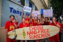 Protest against nanotech sunscreens.